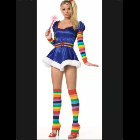 Rainbow Brite Leg Avenue 5PC Starburst Girl Halloween Costume Cosplay -Small New - Picture 1 of 3